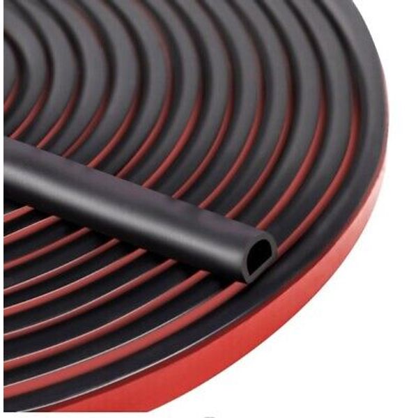 Silicone Weather Stripping Door Seal 20 FT Self Adhesive D-Shaped Strip for Door