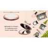 Queer AF rainbow style LGBT pride statement compact pocket mirror - rose gold round circle shape