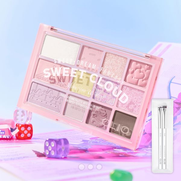 [Cotton Candy Land Edition] Clio Shade &amp; Shadow Palette [Free] Exclusive Brush Set