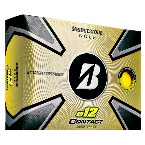 Bridgestone E12 CONTACT GOLF BALLS 2023 - MATTE YELLOW - 1 Dozen