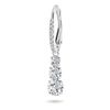 Swarovski Attract Trilogy earrings, White, Rhodium plated