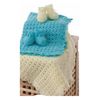 Double Knit Crochet Pattern for Baby Blanket with Zig Zag Edge & Bootees (UKHKA 186)