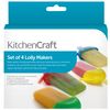KitchenCraft Ice Lolly Mould with 4 Sipper Handles, BPA Plastic, Multi-Colour