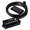 RV 7 Way Plug Inline Pre-Wired Trailer Cord Junction Box w/12 Foot Cable