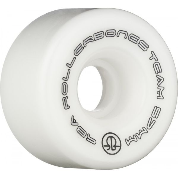 RollerBones Logo Wheels 98a (White, 62MM)