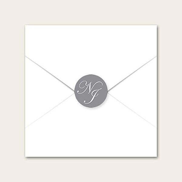 Personalised Monogram - Wedding Envelope Seals - Pack of 70