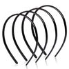 4 pcs Plastic Headband, Black Headbands Thin Teeth Skinny Hairbands, Soft Non Slip Outdoor Sports Hair Bands for Mens Women's Girls (8mm Wide)