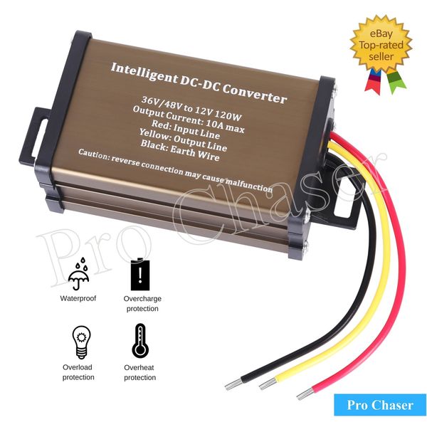 48V Golf Cart DC Step Down Converter Reducer Regulator 12V Output 10A Current