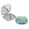 Island Gifting - World Map Poster - Square Compact Mirror - Travel Mirror