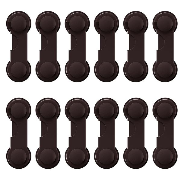 Baby Guard, Door Lock, Set of 12, Stopper, Door Lock, Child Lock, Safety Lock, One-Touch Rotation, Finger Scissors Prevention, Tamper Prevention, Open and Close, Earthquake Countermeasure, Door,