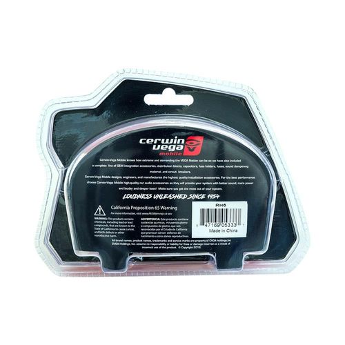Cerwin Vega Mobile 2-Channel RCA 6 ft. Ultra Long Grain OFC Cooper Twisted Pair Single Molded Ends Split Brass Tip Cable