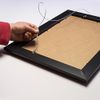 Craig Frames 21834700BK 9 by 22-Inch Black Picture Frame, Single White Collage Mat with 4-5 by 7-Inch Openings