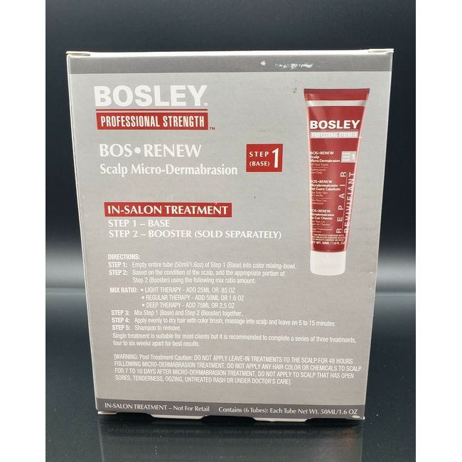 BOSLEY Professional Strength Step 1 Bos-Renew Scalp micro-dermabrasion 6 Count