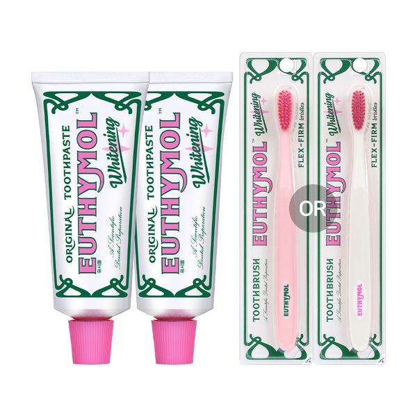 Yusimol Whitening Toothpaste 106g x 2 + Whitening Toothbrush x 1 (Random Color)