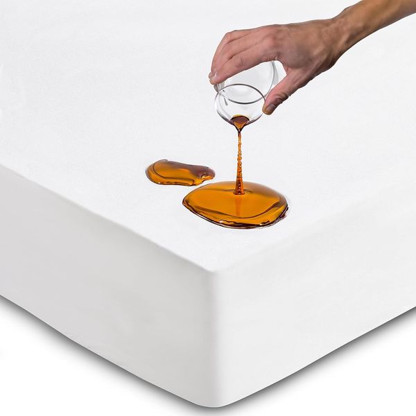 Matratzenschoner 140x200 cm wasserdichte Matratzenauflage Spannbettlaken Nässeschutz aus Baumwolle und Mikrofaser Inkontinenzunterlage Matratzenbezüg Atmungsaktiv für Bett und Matratze Waschbar