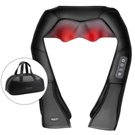 Five S FS8801-BLK Shiatsu Neck & Back Massager with Heat - Shoulder