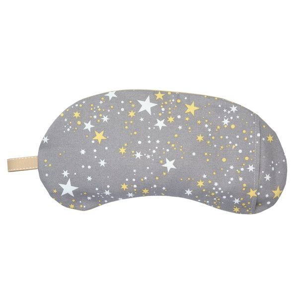 Natural Material Hinyari with the power of salt and warm with the power of green beans Salt Eye Pillow, Planetarium, Gray, Large, 11.4 x 5.1 x 0.6 inches (29 x 13 x 1.5 cm) Thick, Firmly envelops your eyes, Relaxing with the scent of pypress is gentle on 