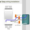 Toolhome 7 Day Programmable In-Wall Timer Switch Automatically Turns Lights and Fans On/Off at Sunrise/Sunset, Neutral Wire Required