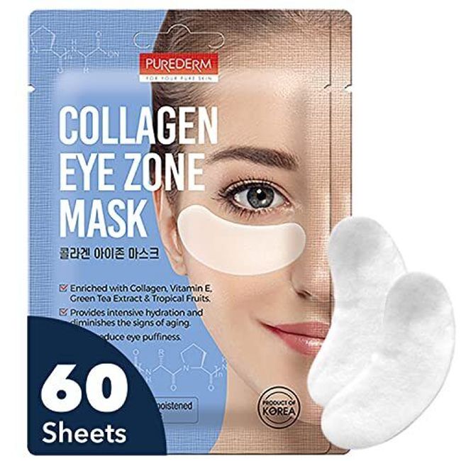 Deluxe Collagen Eye Mask Collagen Pads For Women By Purederm 2 Pack Of 30 Sheets