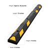6’ Clearline® Recycled Rubber Parking Blocks (with Hardware) (1-Pack, 18" Spikes)