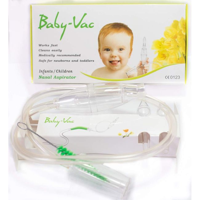 BABY-VAC Vacuum Operated Baby Nasal Aspirator Safe Hygienic Quick Best Results for Newborns and Toddlers