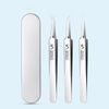 Pimple Remover Tweezers Pointed Curved Sharp Needle Blackhead Zit Acne Tool Set