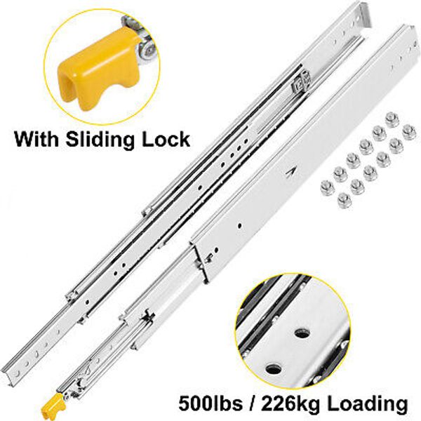 Heavy Duty Drawer Slides 500lbs Ball Bearing Drawer Slides 48inch Long with Lock