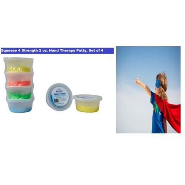 Hand Therapy Putty, Set of 4 Squeeze 4 Strength 2 oz