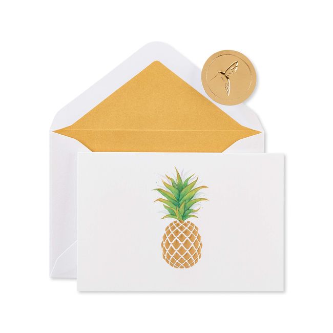 Papyrus Blank Cards with Envelopes, Pineapple (16-Count)