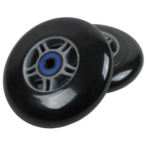 TGM Skateboards Replacement Razor Scooter Wheels, ABEC 7 Bearings, Handle Bar Grips (Black/Black)