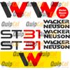 Wacker Neuson  St28, ST31, ST45 or ST50 Compact Loader Decal Set