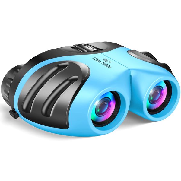 LET'S GO! Binoculars for Kids Boys, DIMY Outdoor Toys for 3-12 Year Old Boys New Best Gifts for 3-12 Year Old Boys Christmas Xmas Stocking Stuffers Fillers for Boys Blue