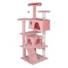 53" Cat Tree Activity Tower Pet  with Scratching Posts  Ladders Indoor Pink