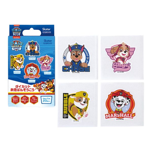 x 6 pieces Skater Delivery Guaranteed Die Cut First Aid Bandage Paw Patrol 20 pieces