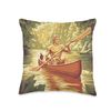 Outdoor Canoeing Kayaking Adventure Throw Pillow