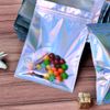 100 Pieces Resealable Smell Proof Bags, Flat Clear Food Storage Bags Pouch Aluminum Plastic Packaging Bags, Rainbow Color (5x7inch)