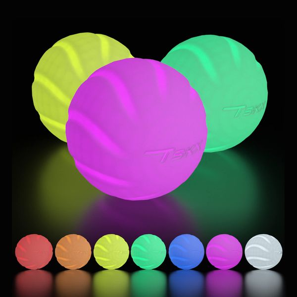 TSKX LED Juggling Balls Light up Juggling Balls Glow Balls Juggling in The Dark USB Rechargeable Juggling Balls for Biginners and Professionals 3 Packs 90g 3.2oz