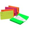 1 x A4 Half-Depth Flap Document Wallet 5 Assorted Colours (Pack of 10)