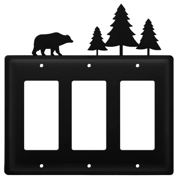 Bear & Pine Trees - Triple GFI Cover