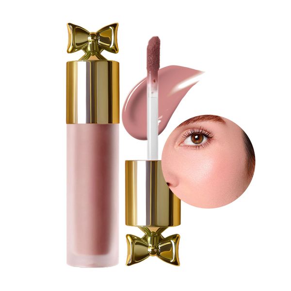 Liquid Blush Blusher, Nude Pink Soft Cream Blushes Face Blush Stick for Cheek, Bronzer Blusher for Cheeks, Lip, Eye MakeUp, Weightless Waterproof Natural Looking, Make-up Skin Tint