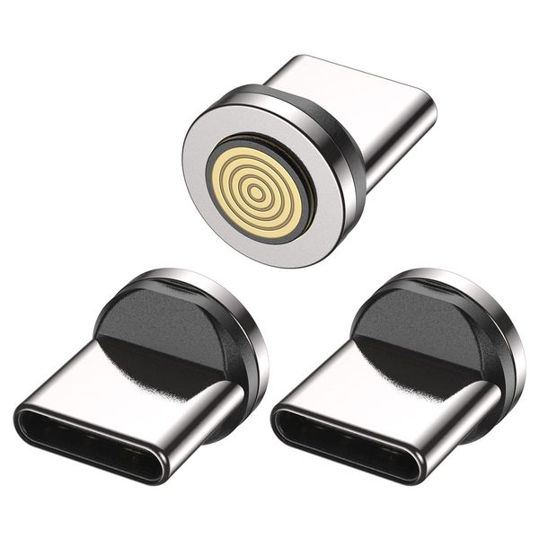 VAFOTON 9Pin Typ C Schnelllade Magnet Adapter [3Stück], Magnetisches Stecker Ersatzstecker Phone Staubschutz Verbinder für PD60W/PD100W/PD240W Magnetisches USB Ladekabel