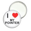 I Love My Pointer - 77mm Round Compact Mirror