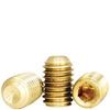 Socket Set Screw, Cup Point, 10-32 x 1/4", Brass, Hex Socket (Quantity: 100) Fine Thread, #10 Grub/Blind/Allen/Headless Screw, Length: 1/4 inch