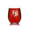 Boxer themed dog stemless wine glass, 17 oz.