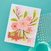 Spellbinders Hello Blooms Stencil from The Glimmer Cardfront Sentiments Collection, Grey, ONE