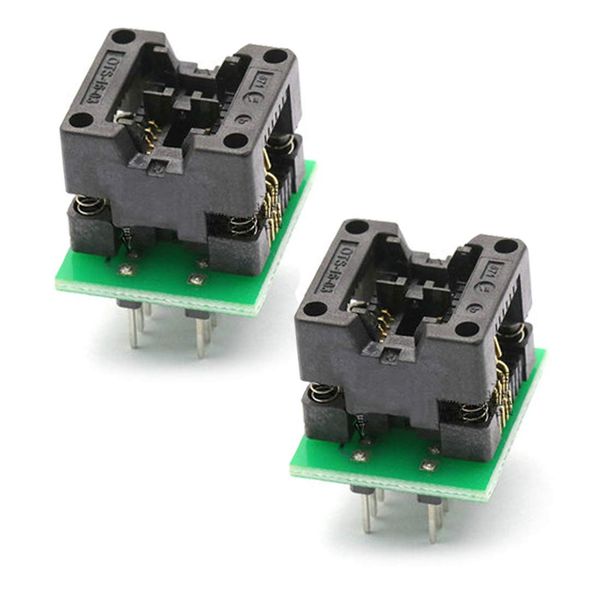 Hailege 2pcs SOIC8 SOP8 to DIP8 EZ Programmer Adapter Socket Converter Module with 150mil Wide-body Seat Programmer Adapter Socket