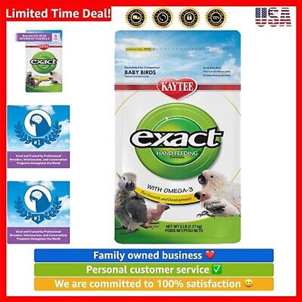 Exact Hand Feeding Pet Bird Baby Food For Parrots, Parakeets, Lovebirds, Cock...