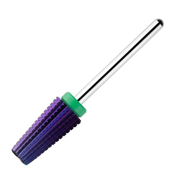 BNG 5 in 1 Carbide Nail Drill Bit Fast Remove Acrylic Nails Professional 3/32" Electric Nail Drill Tungsten Steel Bits Manicure Pedicure Professional Salon Tool(Coarse, Purple)