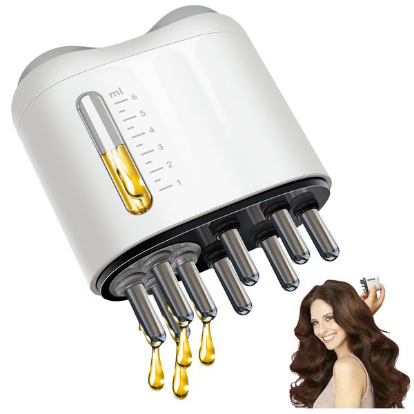 Pawfan Minoxidil Applicator, Hair Oiling Applicator, Root Comb Applicator，Scalp Oil Dispenser, 2-in-1 Hair Growth Oil Applicator and Scalp Massager for Hair Treatment and Growth