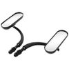Black Motorcycle Mini Oval Side Mirror For Harley Touring Night Train Road Glide